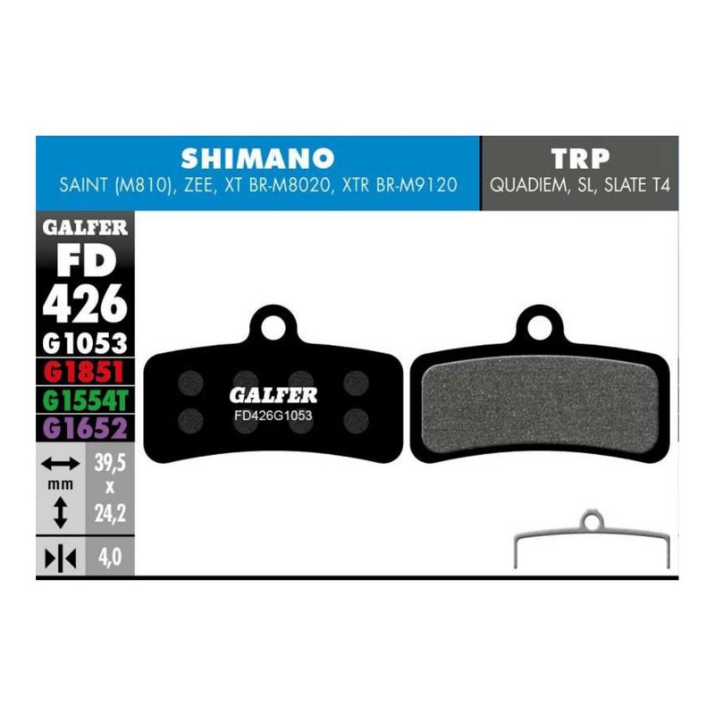 (Español) GALFER BIKE STANDARD BRAKE PAD SHIMANO SAINT, Z